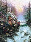 Thomas Kinkade Sweetheart Cottage II painting